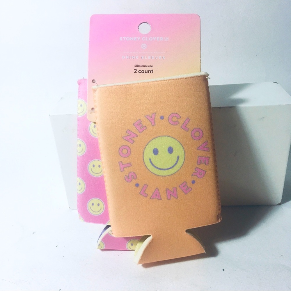 Stoney Clover Lane Slim Can Drink Sleeves Coozies Logo Smiley Face